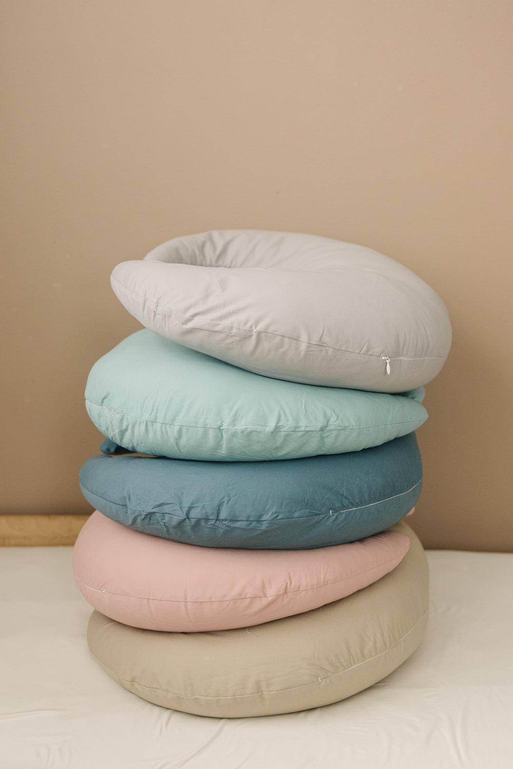 Nursing Pillow Covers in Every Color #color_blush #color_fawn #color_stone #color_bluejay #color_eucalyptus