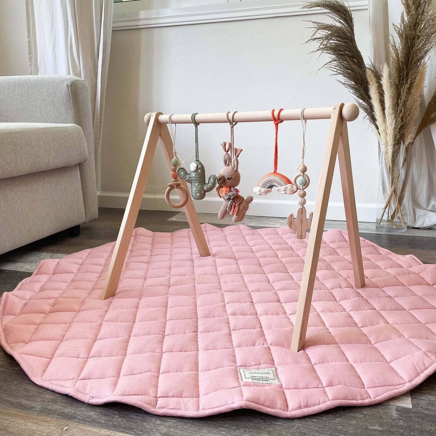 Handmade Crochet Toys for Baby Gym | Boho Desert toys Jabaloo