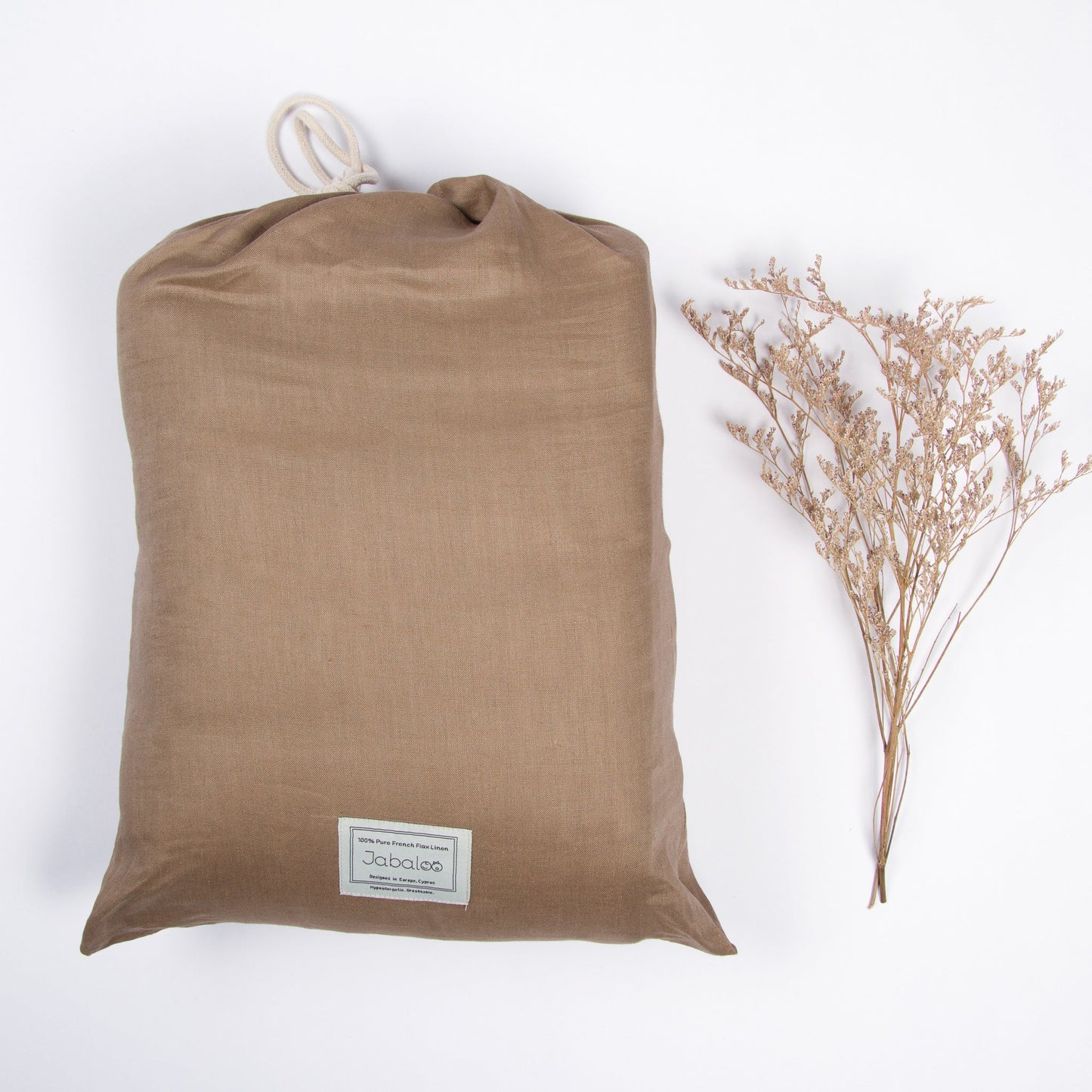 French Linen Deluxe Thick Quilted Play Mat Jabaloo #color_chestnut