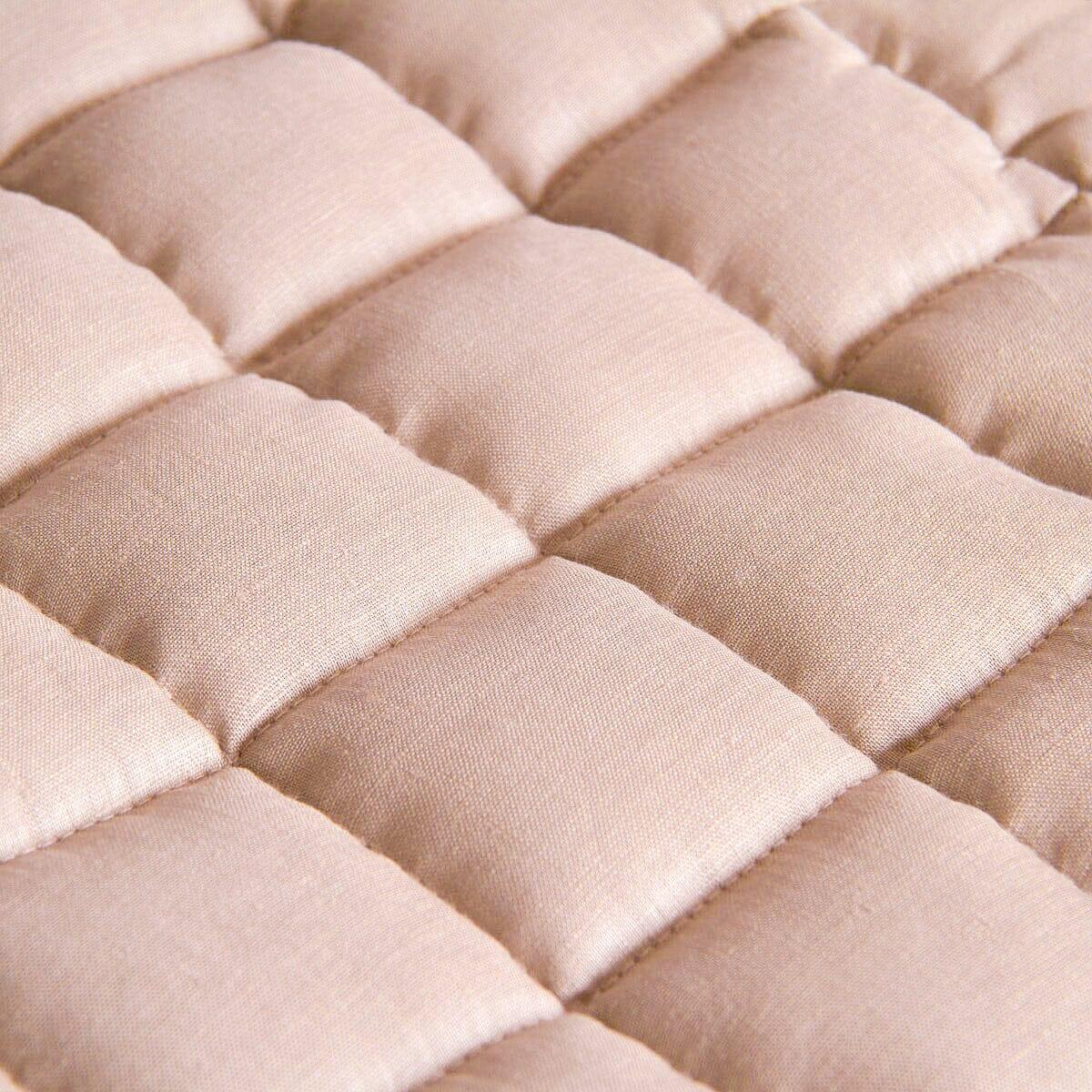 French Linen Deluxe Thick Quilted Play Mat Jabaloo #color_oat