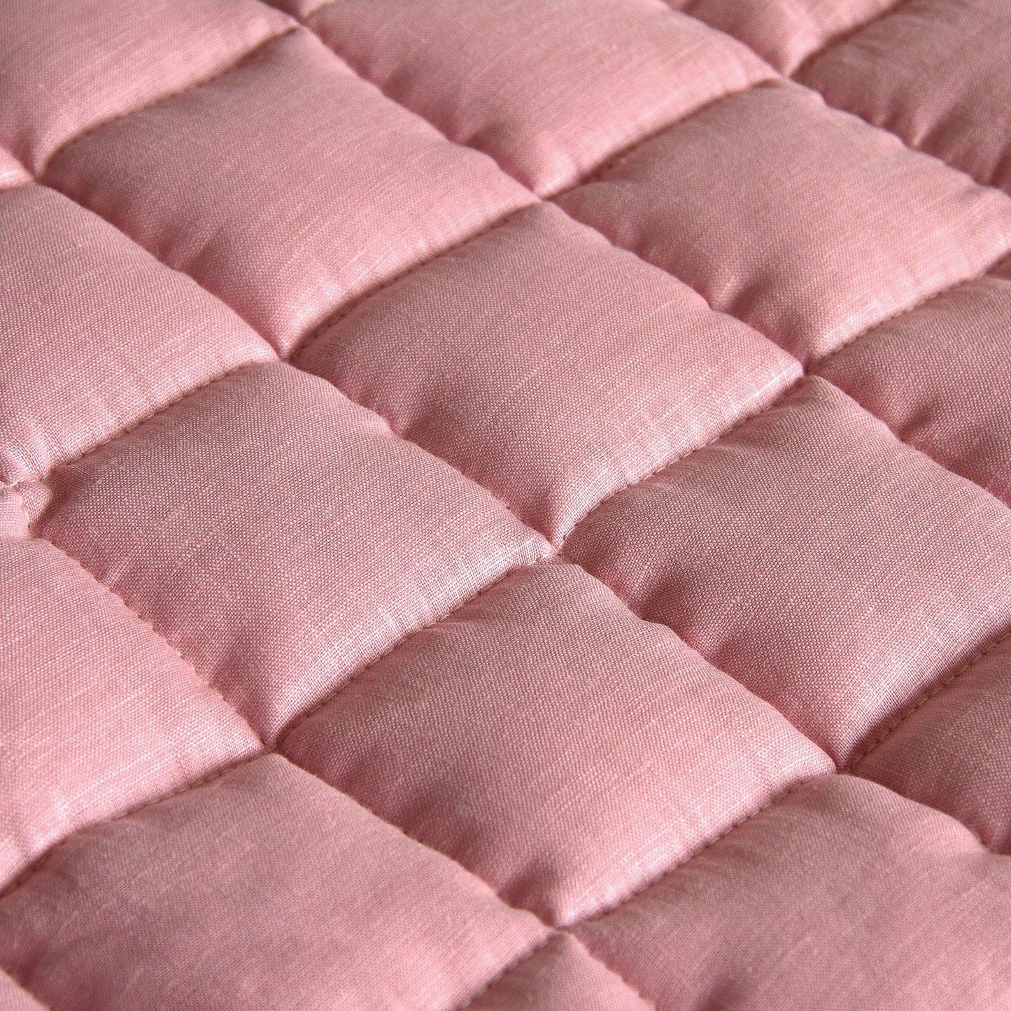 French Linen Deluxe Thick Quilted Play Mat Jabaloo #color_soft-rose