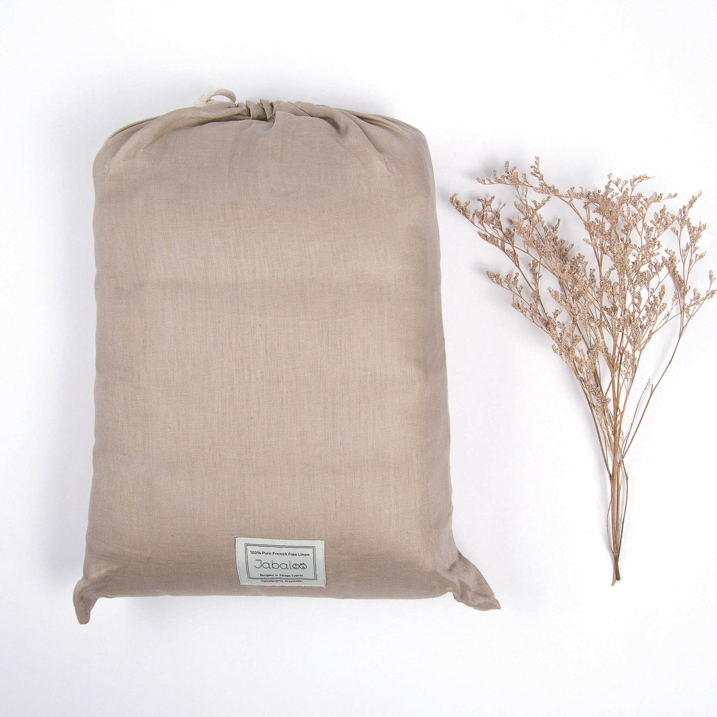 French Linen Deluxe Thick Quilted Play Mat Jabaloo #color_cappuccino