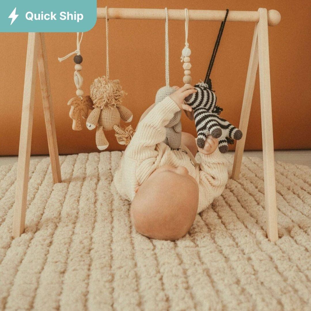 Baby Gym with Handmade Crochet Toys Jabaloo Safari