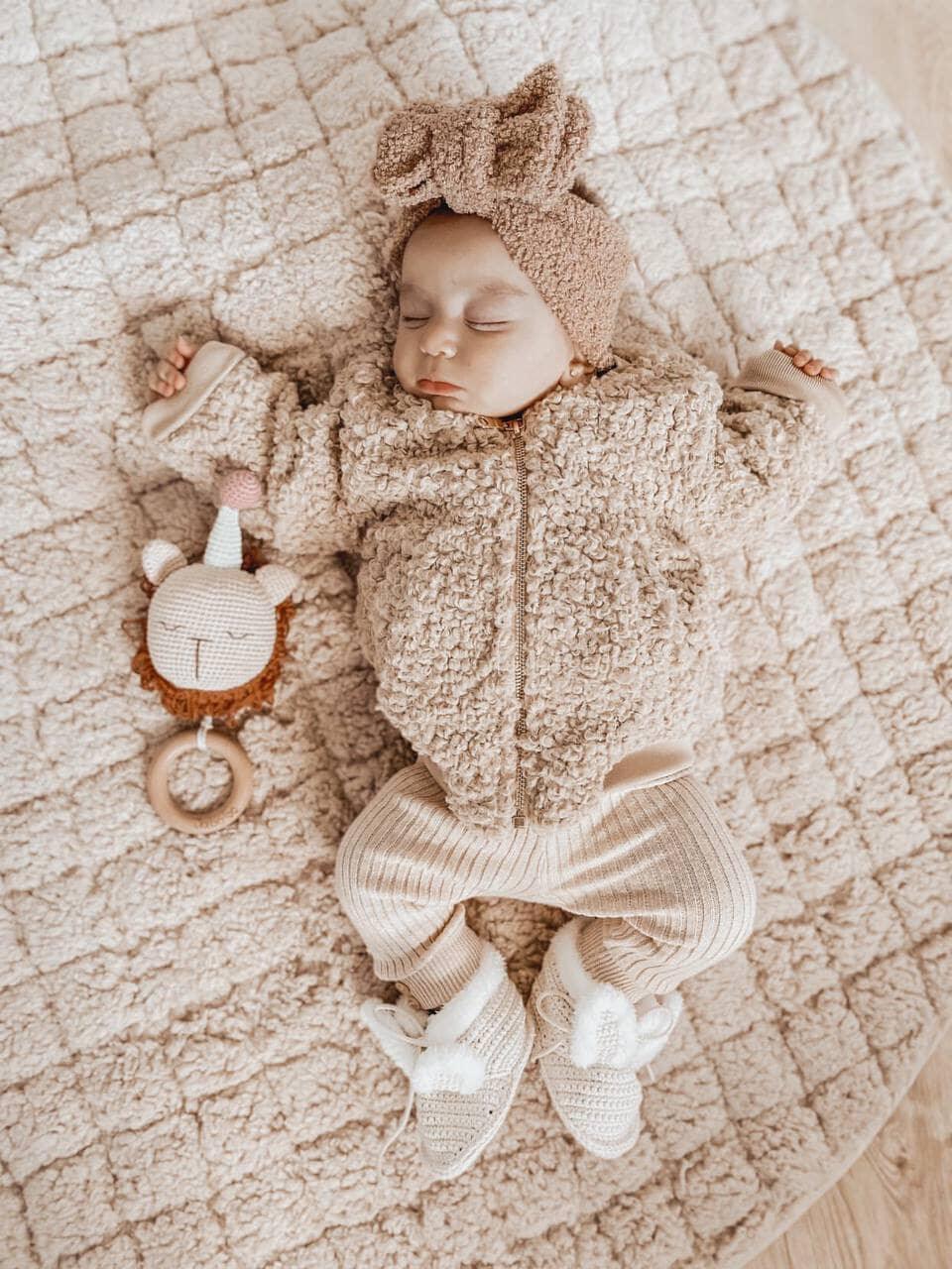 Sleeping Crochet Lion Music Box toys Jabaloo