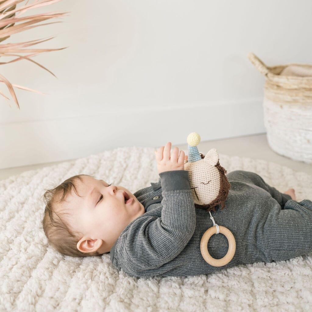 Sleeping Crochet Lion Music Box toys Jabaloo