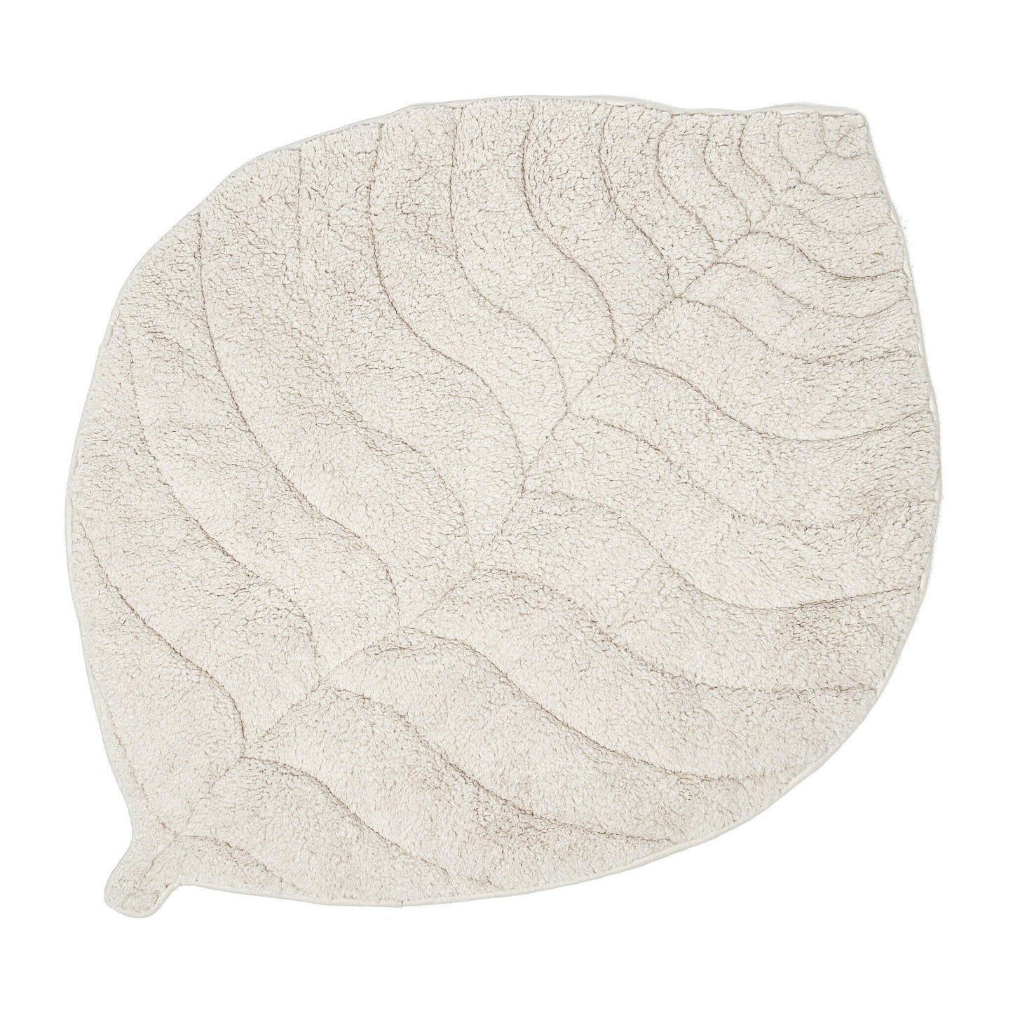 Thick Sherpa Cotton Baby Play Mat Jabaloo #Color_Pearl-Sherpa-Leaf