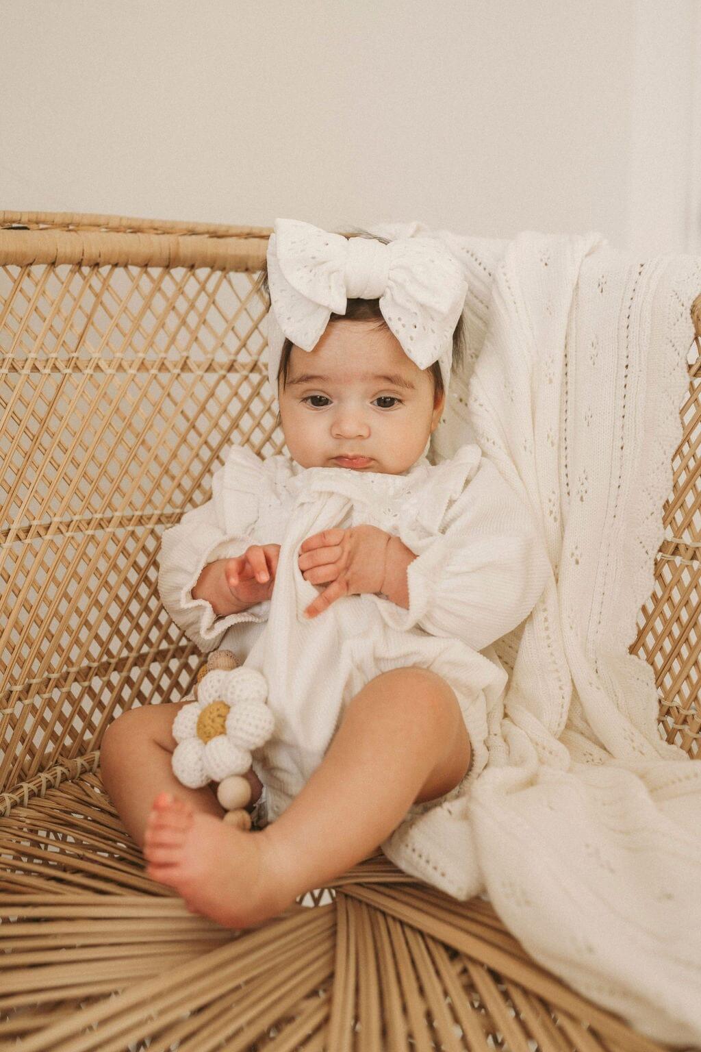 Summer Embroidery Oversized Bow Jabaloo