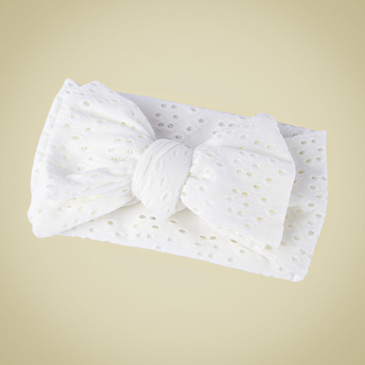 Summer Broderie Oversized Bow Jabaloo