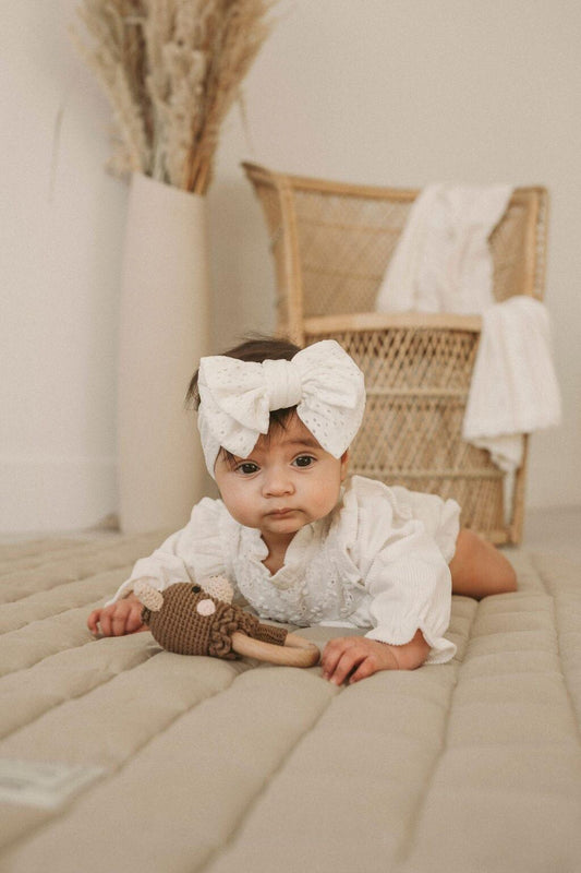 Summer Embroidery Oversized Bow Jabaloo