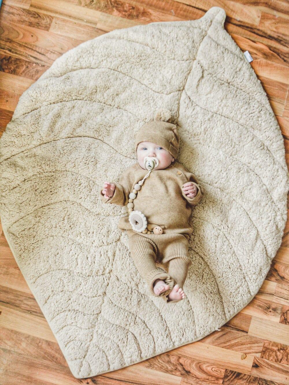 Crochet Moon Pacifier Clip toys Jabaloo