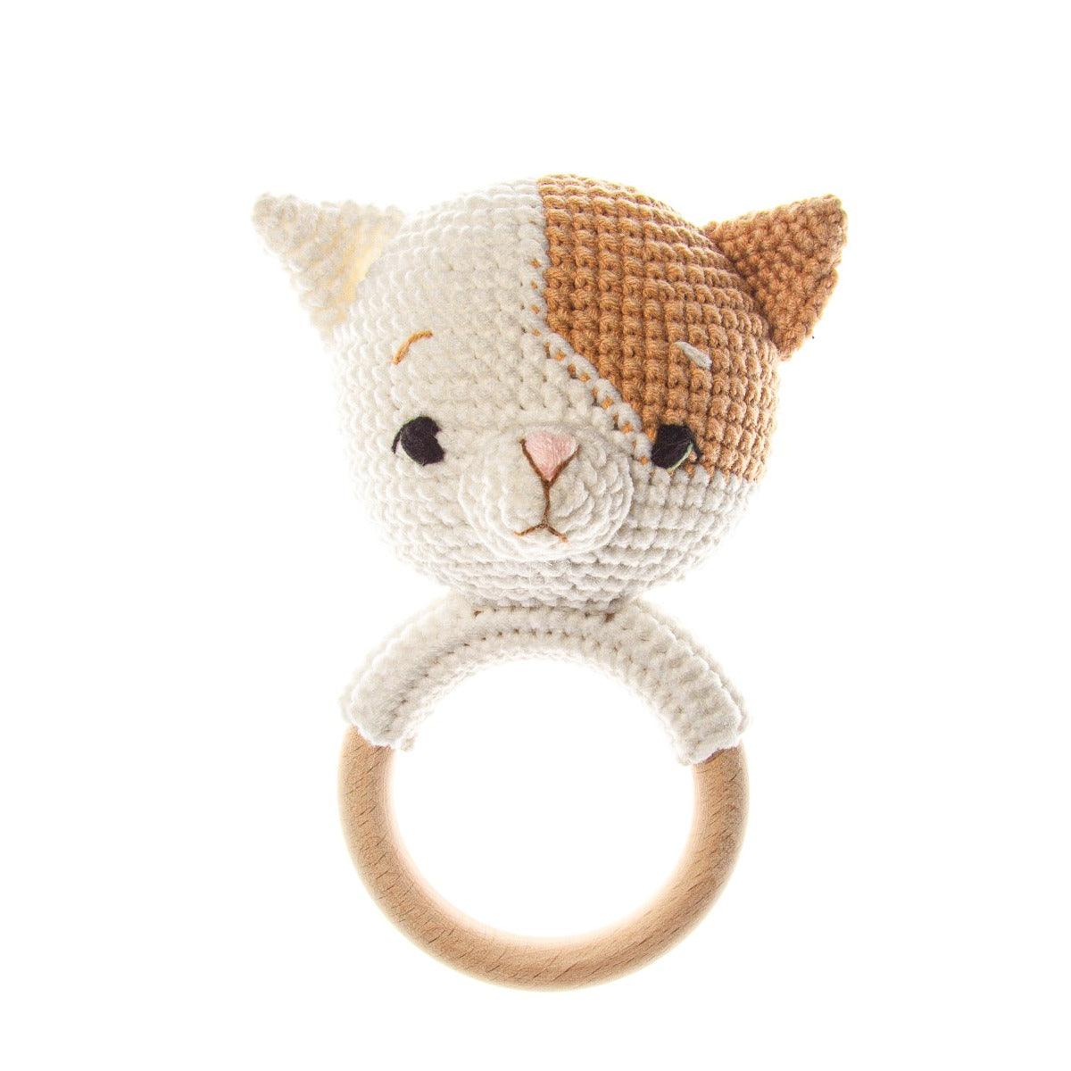 Handmade Cat Crochet Rattle toys Jabaloo
