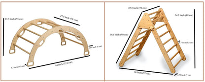 4 Pieces Set Climbing Triangle - Arch Rocker - XL Pillow and Ramp