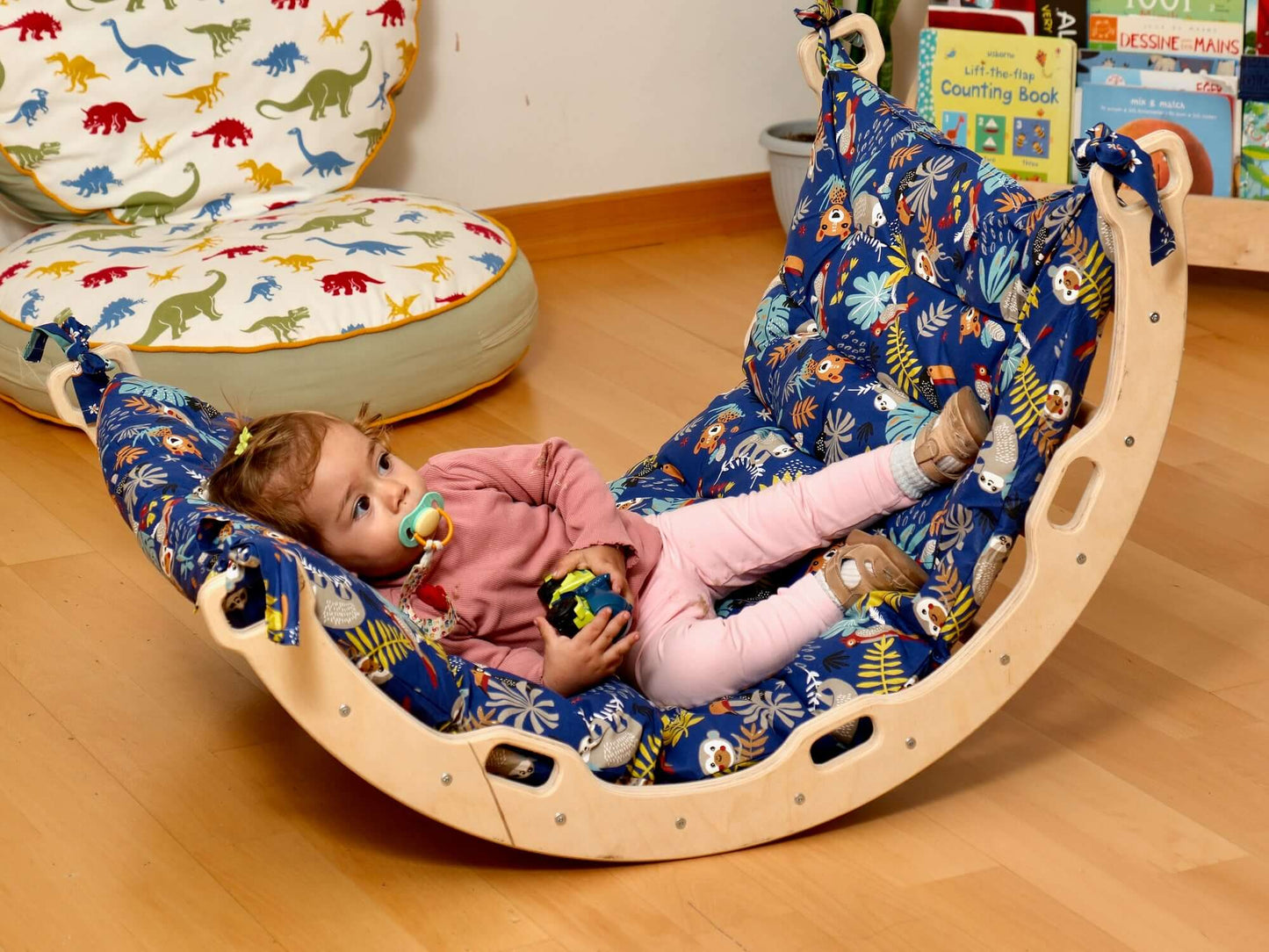 Medium Montessori Climbing Arch/Rocker with Pillow & Ramp Set