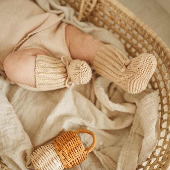 Handmade Knit Booties wardrobe Jabaloo 