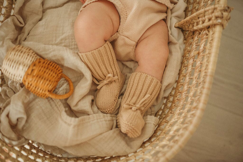 Handmade Knit Booties wardrobe Jabaloo 
