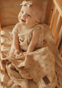 Ultra Soft Cotton Knitted Baby Blanket sleep Jabaloo 