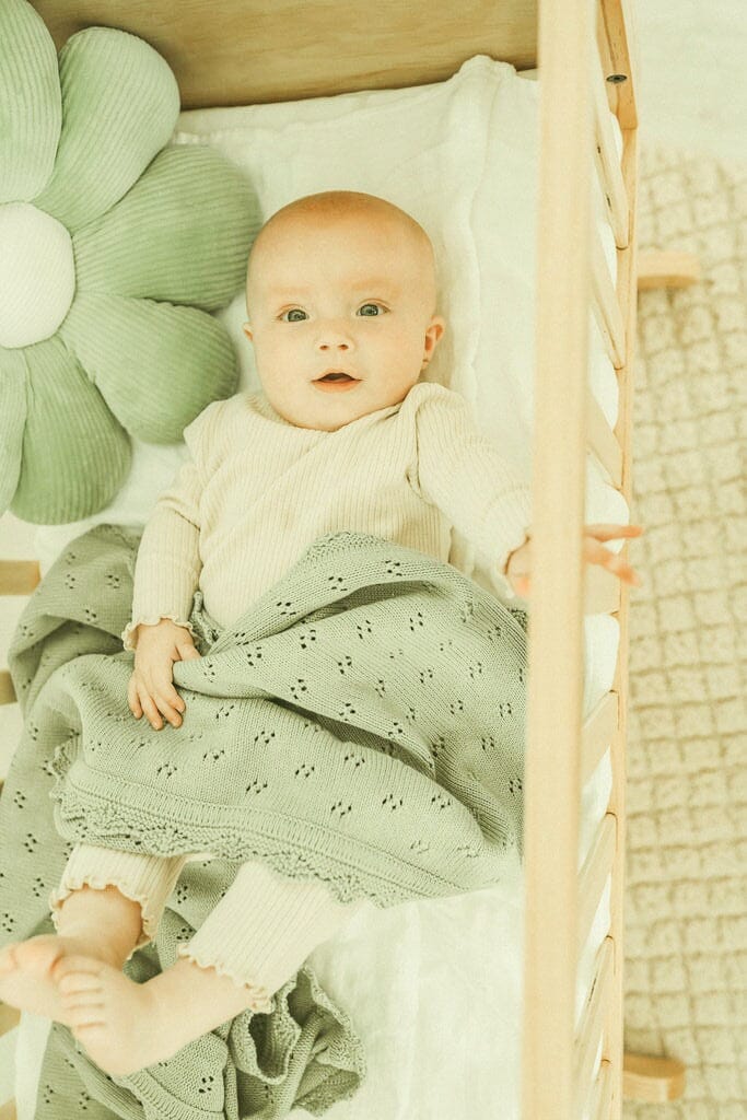 Ultra Soft Cotton Knitted Baby Blanket sleep Jabaloo 