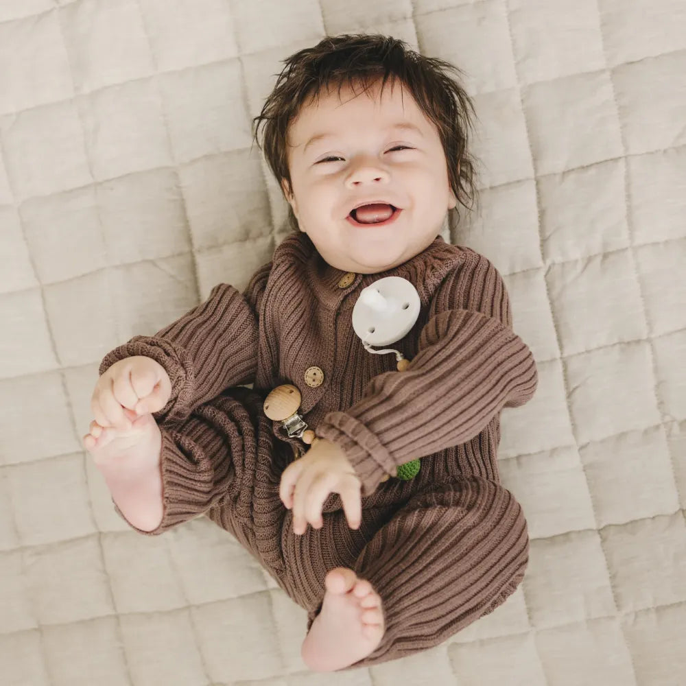 French Linen Baby Playmat - Cappuccino