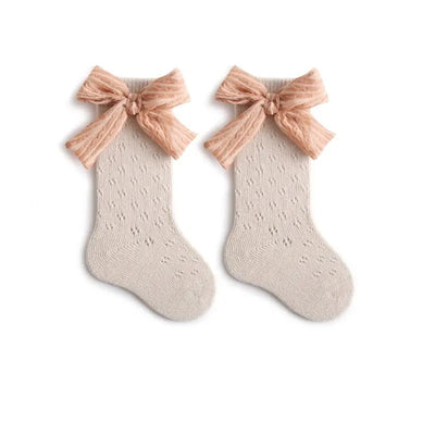 Sunshine Bow Socks Jabaloo Khaki 