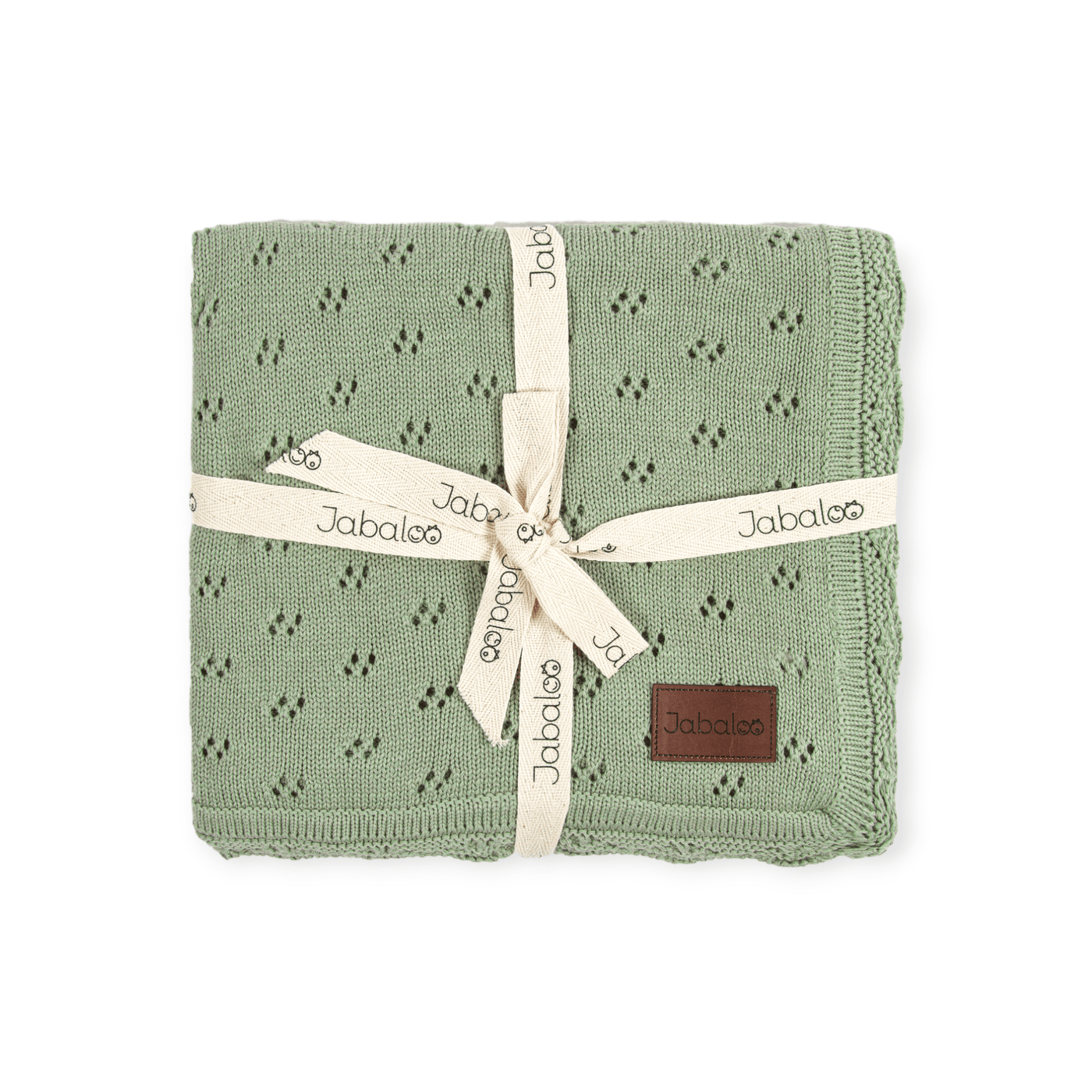 Ultra Soft Cotton Knitted Baby Blanket sleep Jabaloo Olive 