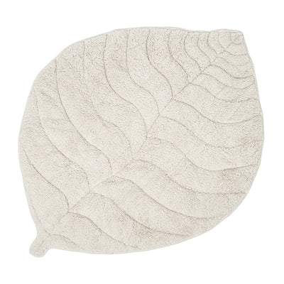 Thick Sherpa Cotton Baby Play Mat Jabaloo  #Color_Pearl-Sherpa-Leaf