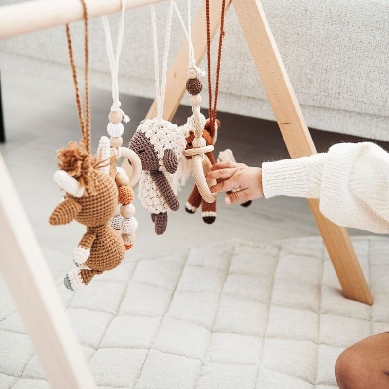 Baby Gym with Handmade Crochet Toys | Jabaloo #toys_farm