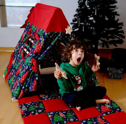 Christmas Play Tent & Play Mat for Climbing Triangle | Engaging Play Environment