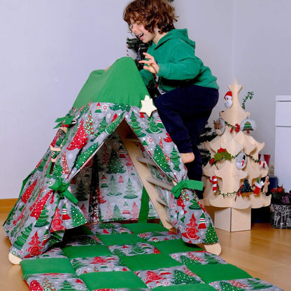 Christmas Play Tent & Play Mat for Climbing Triangle | Engaging Play Environment