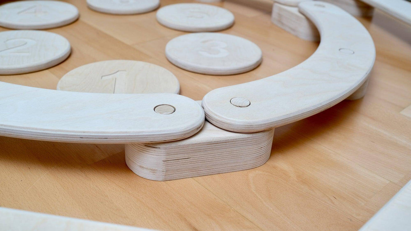 Montessori Circular Wooden Balance Beam Set