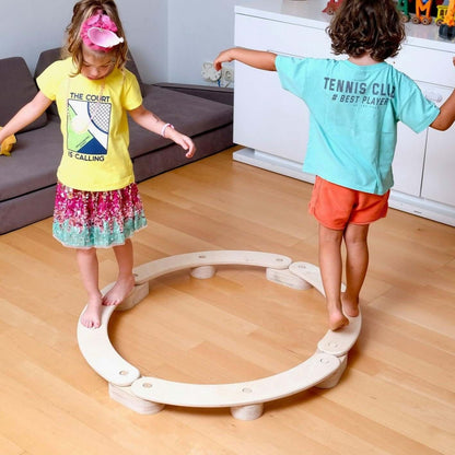 Montessori Circular Wooden Balance Beam Set