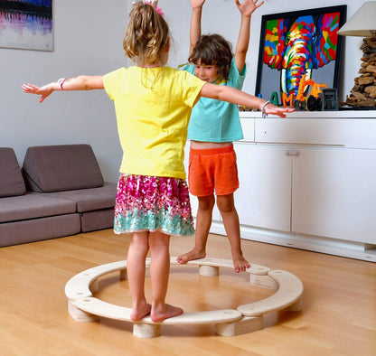 Montessori Circular Wooden Balance Beam Set