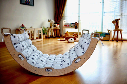 Montessori Climbing Arch and Rocker with Pillow