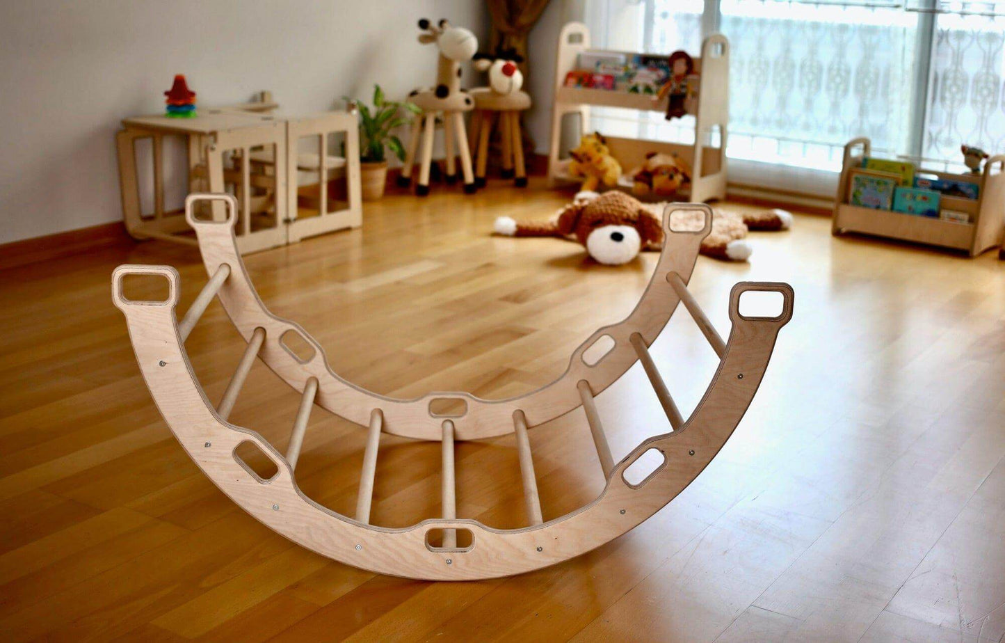 Montessori Climbing Arch and Rocker with Pillow