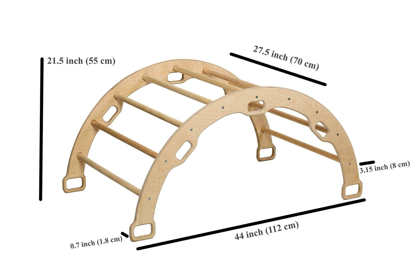 Montessori Climbing Arch and Rocker with Pillow