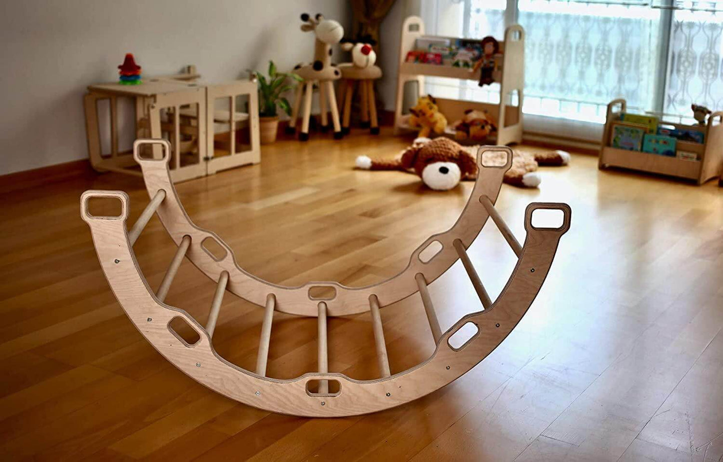 Montessori Climbing Arch Rocker and Space Cushion