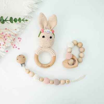 Handmade Flower Bunny Crochet Set toys Jabaloo Full Set