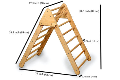 Montessori Foldable Climbing Triangle with 2 Ramps