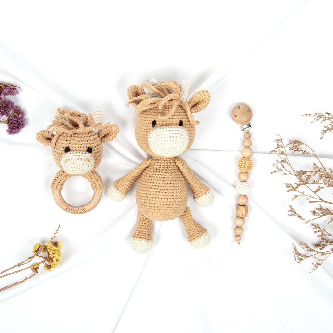handmade-bull-crochet-baby-rattle-set-3-piecesHandmade Bull Crochet Set toys Jabaloo