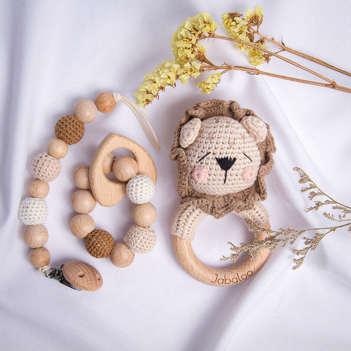 Handmade Lion Crochet Set toys Jabaloo