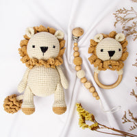 #Handmade Lion Crochet Set baby toys Jabaloo 