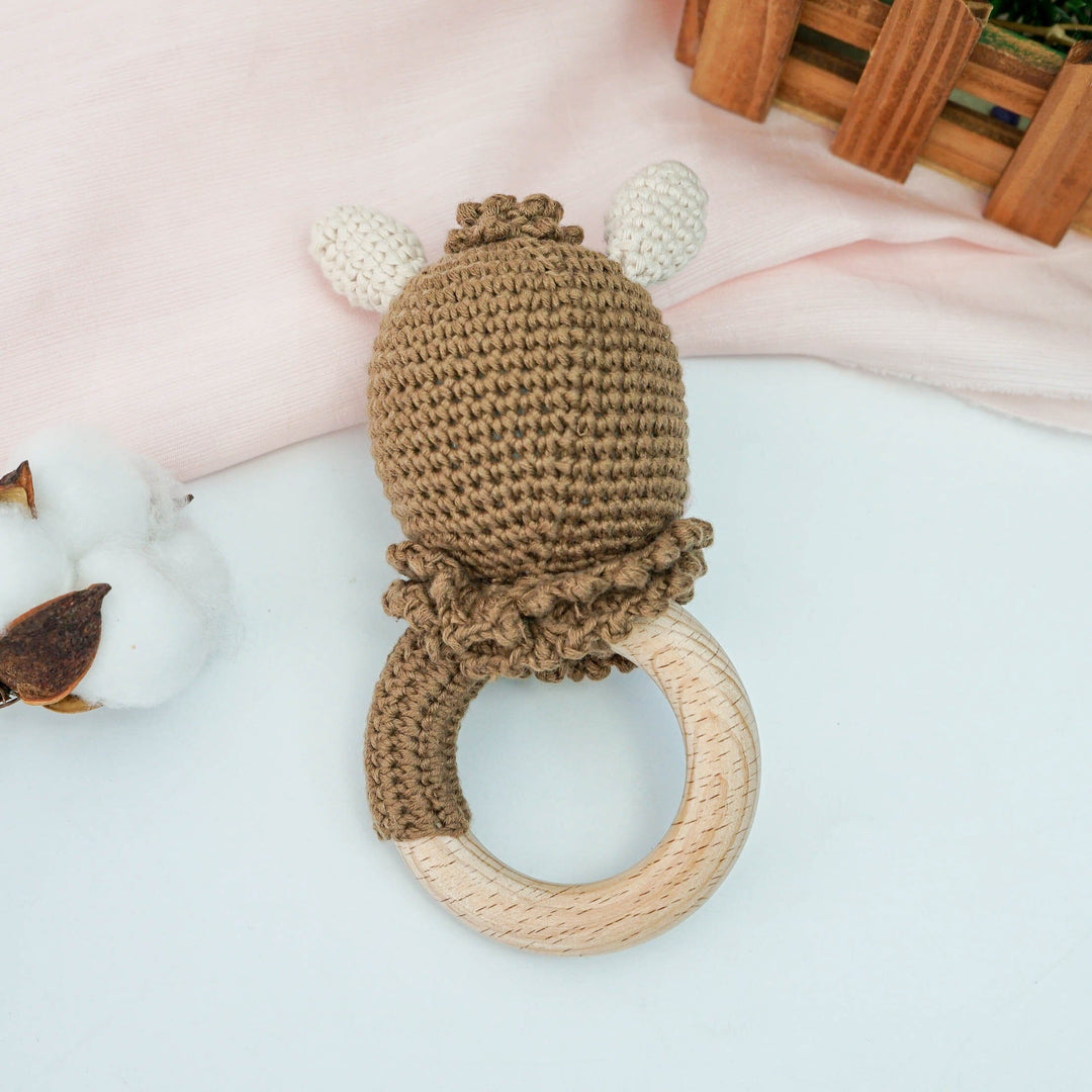 Handmade Llama Crochet Rattle toys Jabaloo 