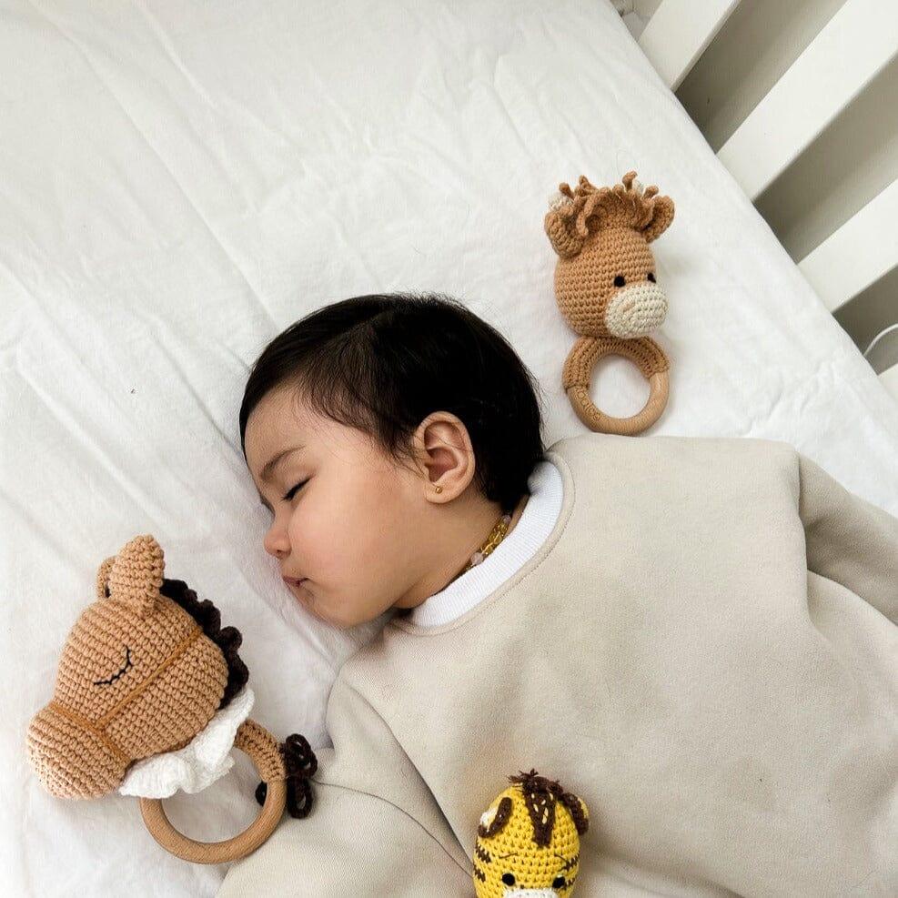 Handmade Bull Crochet Rattle toys Jabaloo 