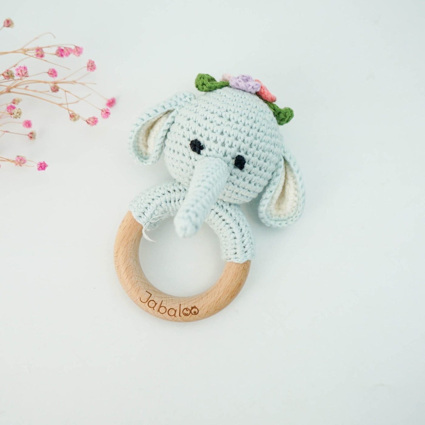 Handmade Flower Elephant Crochet Set toys Jabaloo 