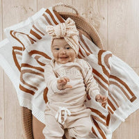 Ultra Soft Rainbow Knitted Baby Blanket sleep Jabaloo