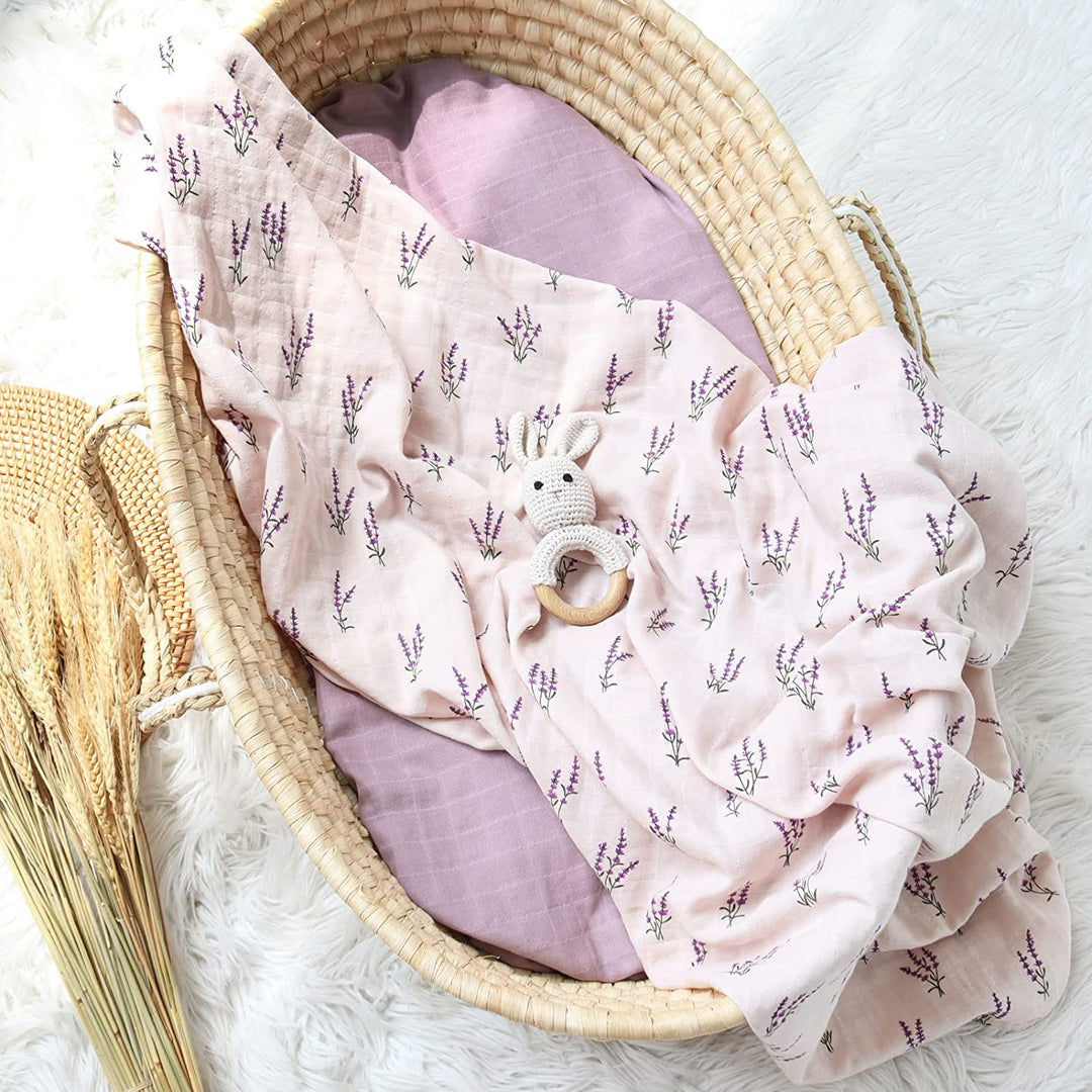 Ultra Soft Organic Swaddle Blanket | Floral sleep Jabaloo