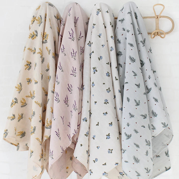 Ultra Soft Organic Cotton Swaddle Blanket | Floral sleep Jabaloo