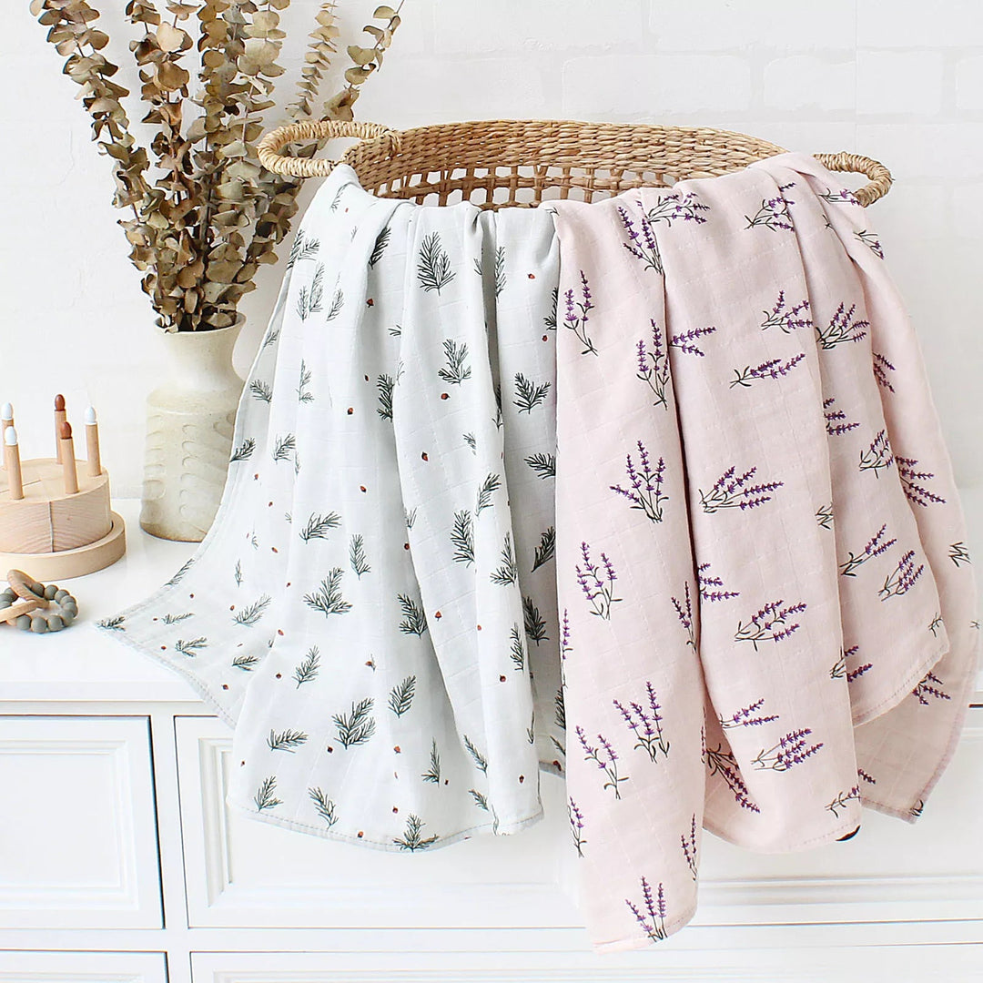 Ultra Soft Organic Swaddle Blanket | Floral sleep Jabaloo