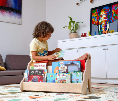 Montessori Wooden Bookshelf - Small Size