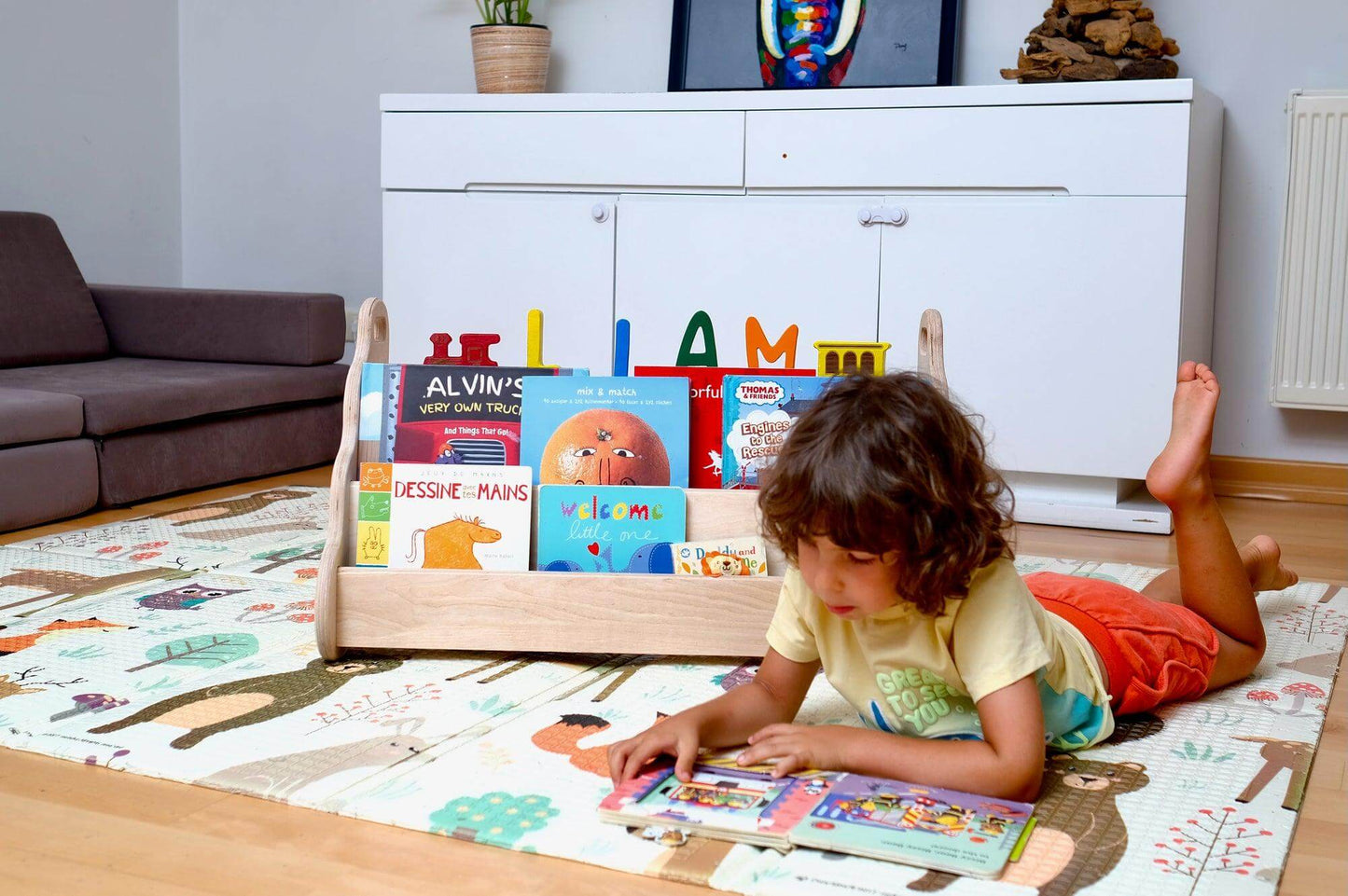 Montessori Wooden Bookshelf - Small Size