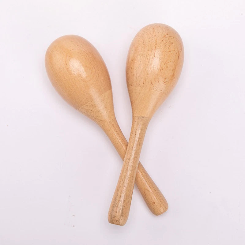 Natural Wooden Maracas toys Jabaloo 